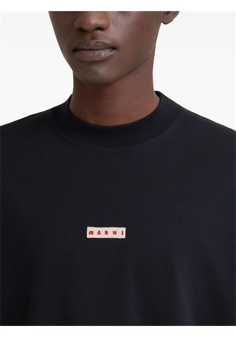 t-shirt logo uomo bianca MARNI | HUMU0223X6 UTCZ5700N99